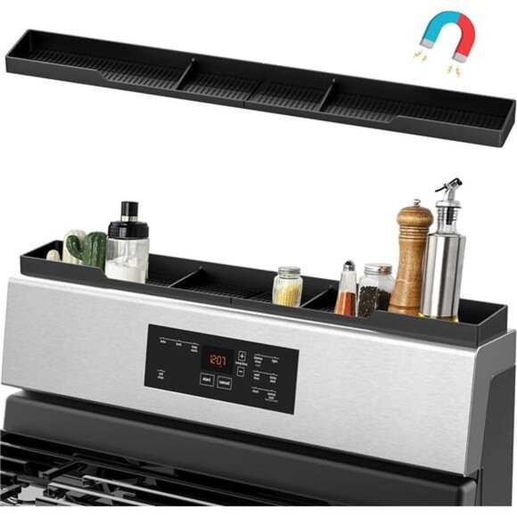 Stove Top Shelf 30 Inch Silicone Material Magnetic Shelf for Stove - Picture 1 of 7